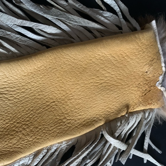 Hand Sewn Fringe Leather & Fur Indian Pouch Bag Case Medicine Bag Pipe Case - Picture 6 of 8